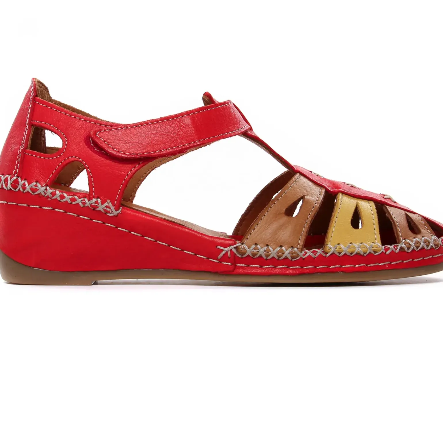 Nu-Pieds Compensés Altex Sylvette Rouge Tan