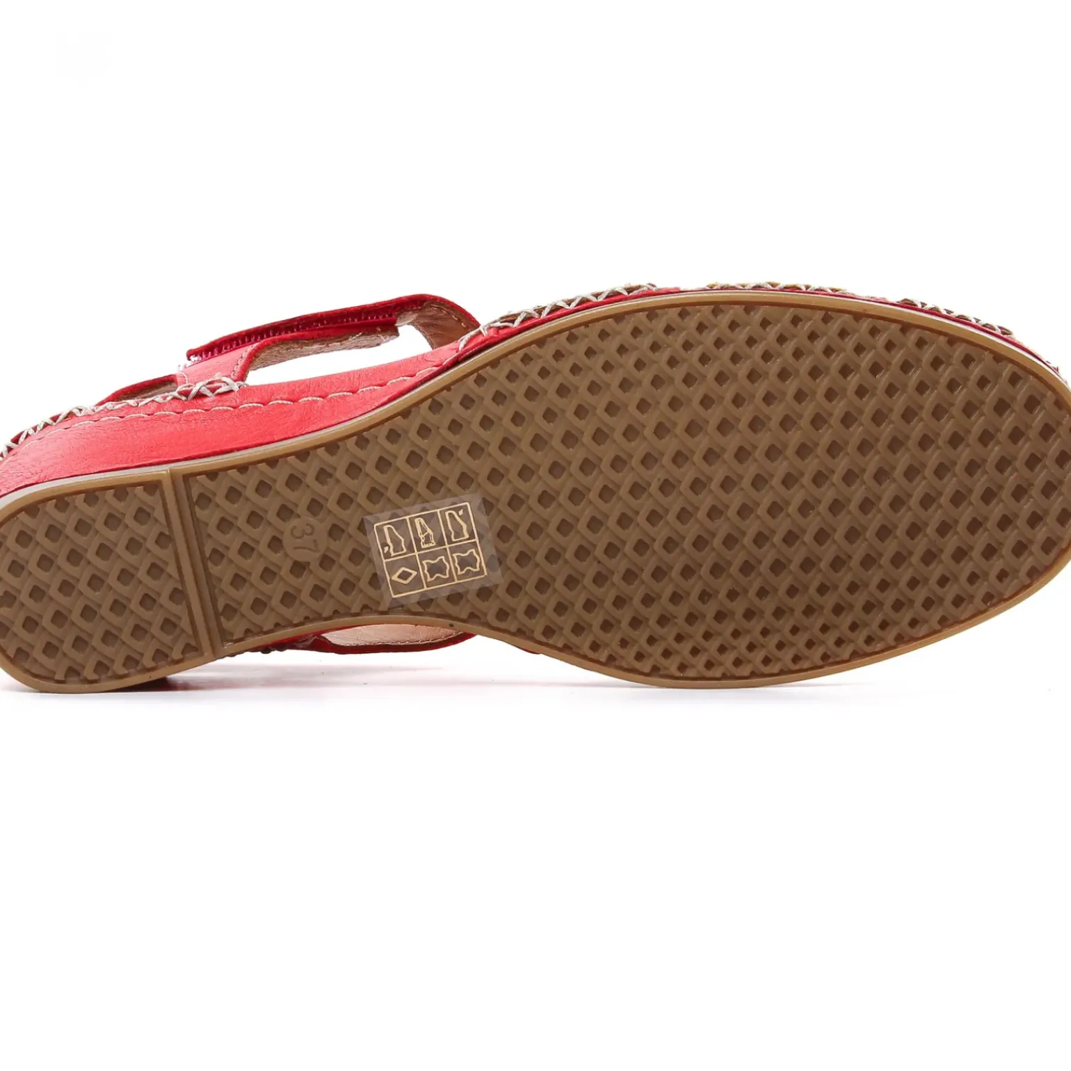 Nu-Pieds Compensés Altex Sylvette Rouge Tan