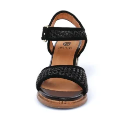 Nu-Pieds Compensés Fugitive Iroko Velour Noir