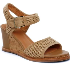 Nu-Pieds Compensés Fugitive Iroko Velour Tan