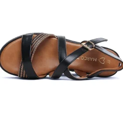 Nu-Pieds Compensés Marco Tozzi 28705 Black Comb