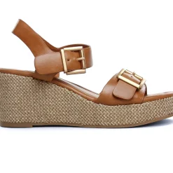 Nu-Pieds Compensés Marco Tozzi 28389 Cognac