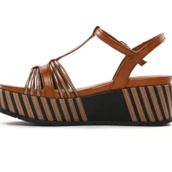 Nu-Pieds Compensés Marco Tozzi 28506 Cognac Ant Com
