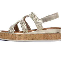 Nu-Pieds Compensés Marco Tozzi 28700 Gold