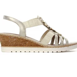 Nu-Pieds Compensés Remonte R6264-90 Muschel Beige