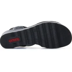 Nu-Pieds Compensés Rieker 67498-00 Black Lightgold