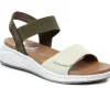Nu-Pieds Compensés Rieker 64300-54 Off White Forest