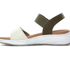 Nu-Pieds Compensés Rieker 64300-54 Off White Forest