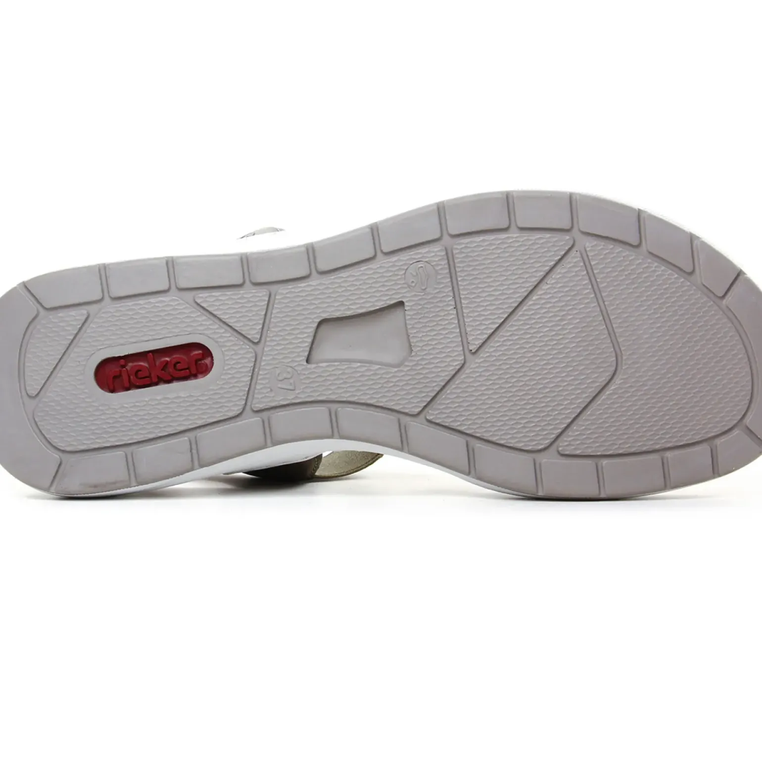 Nu-Pieds Compensés Rieker 64300-54 Off White Forest