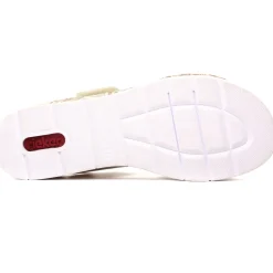 Nu-Pieds Compensés Rieker V3950-61 Creme Porcelaine