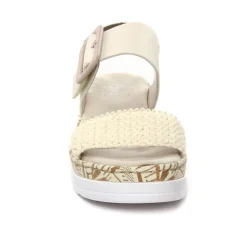 Nu-Pieds Compensés Rieker V3950-61 Creme Porcelaine