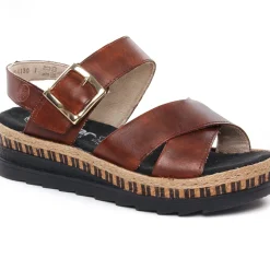 Nu-Pieds Compensés Rieker V7951-24 Reh Peanut