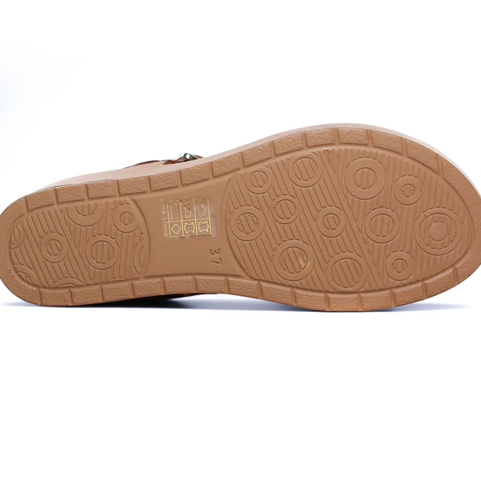 Nu-Pieds Compensés Scarlatine Facing Camel