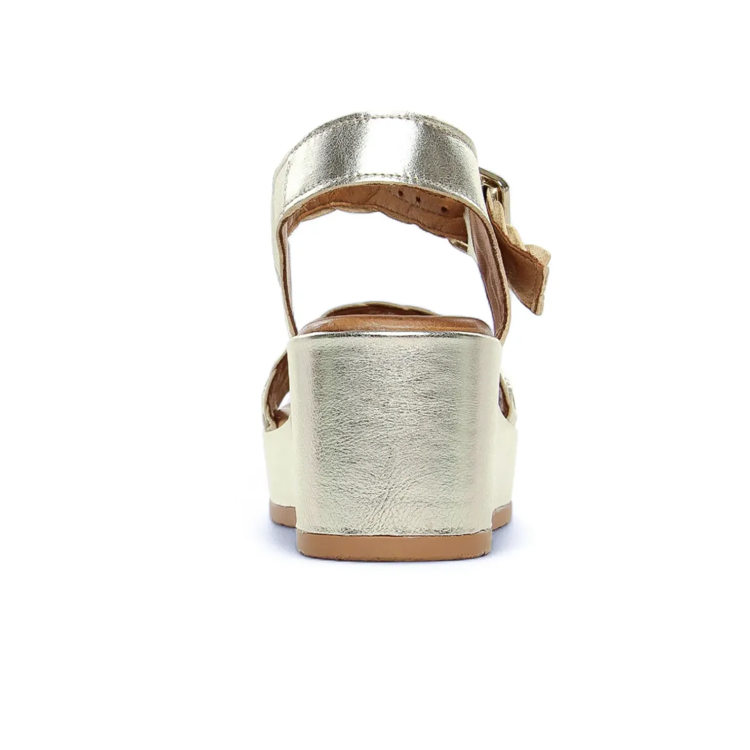 Nu-Pieds Compensés Scarlatine Facing Platine