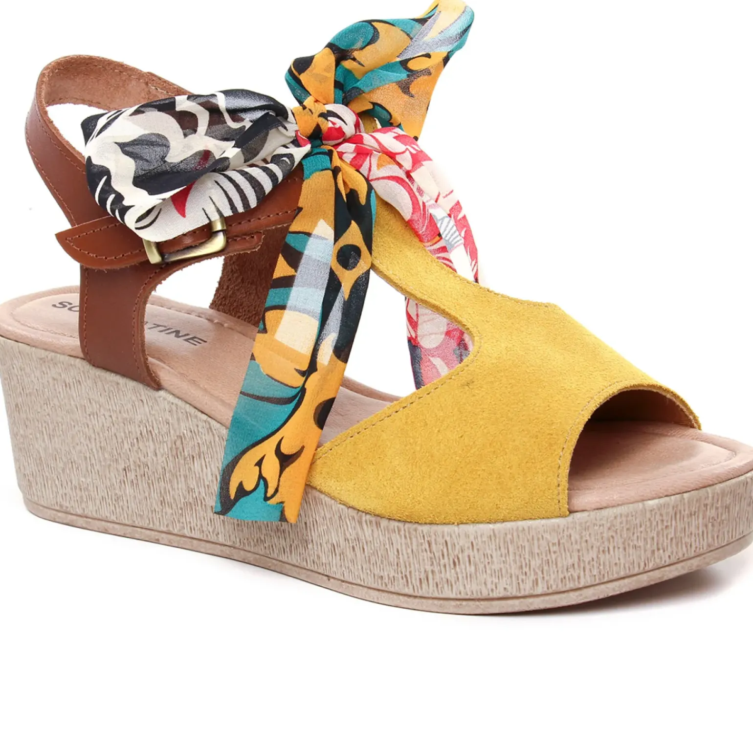 Nu-Pieds Compensés Scarlatine F422 Amarelo
