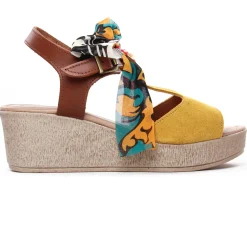 Nu-Pieds Compensés Scarlatine F422 Amarelo