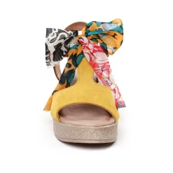 Nu-Pieds Compensés Scarlatine F422 Amarelo