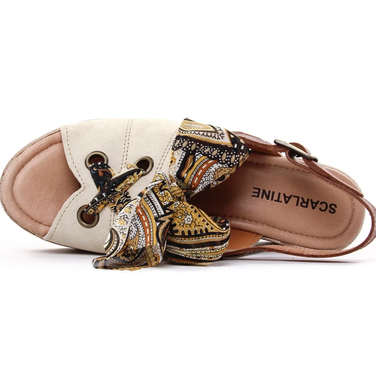 Nu-Pieds Compensés Scarlatine F450 Beige