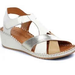 Nu-Pieds Compensés Scarlatine Ikebana Blanc