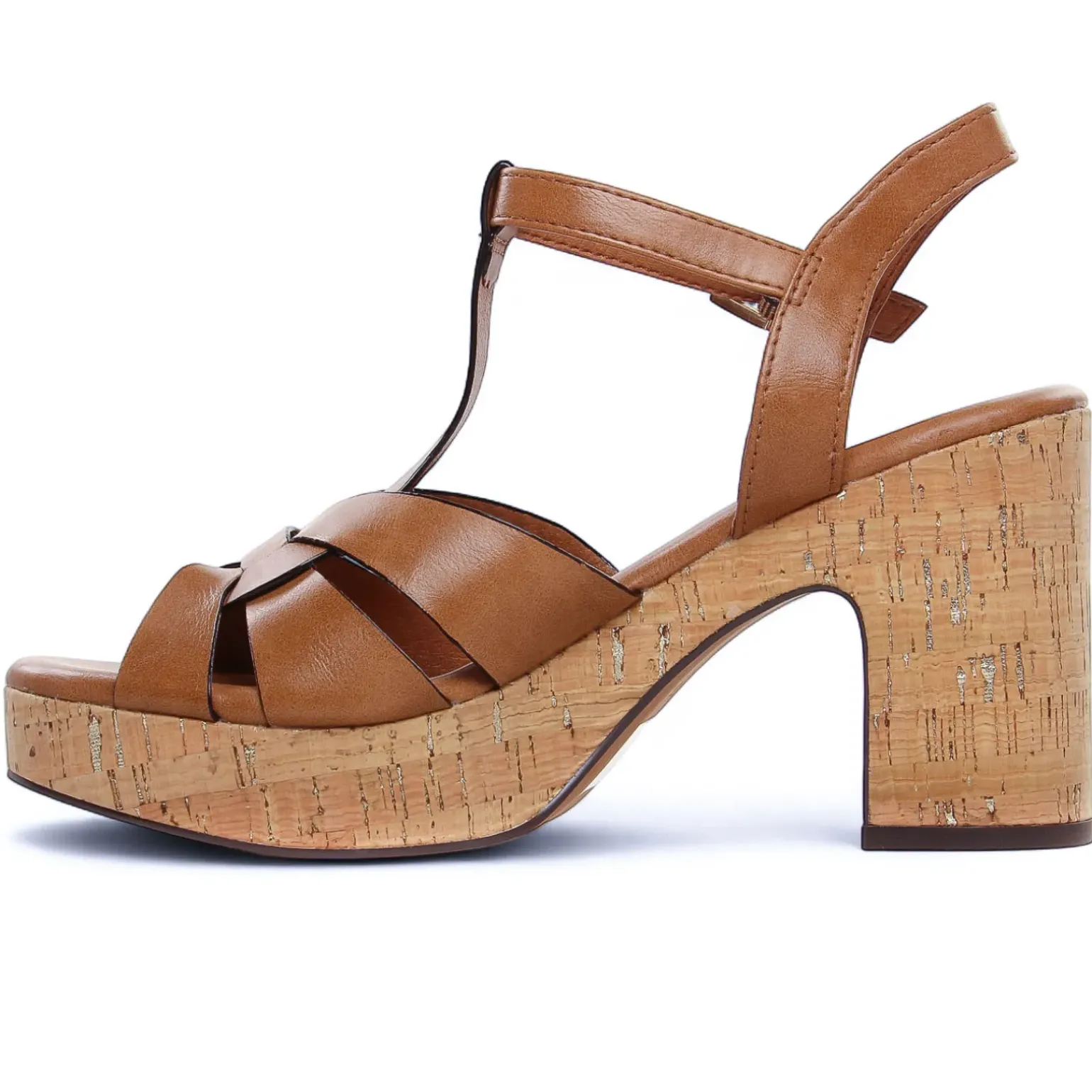 Nu-Pieds Semelle Liège Marco Tozzi 28394 Cognac
