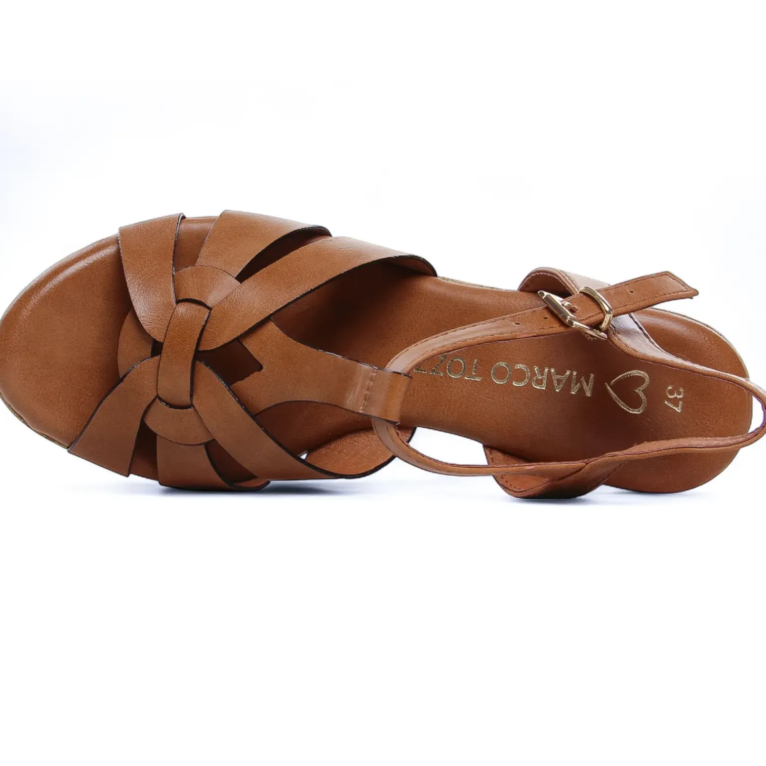 Nu-Pieds Semelle Liège Marco Tozzi 28394 Cognac