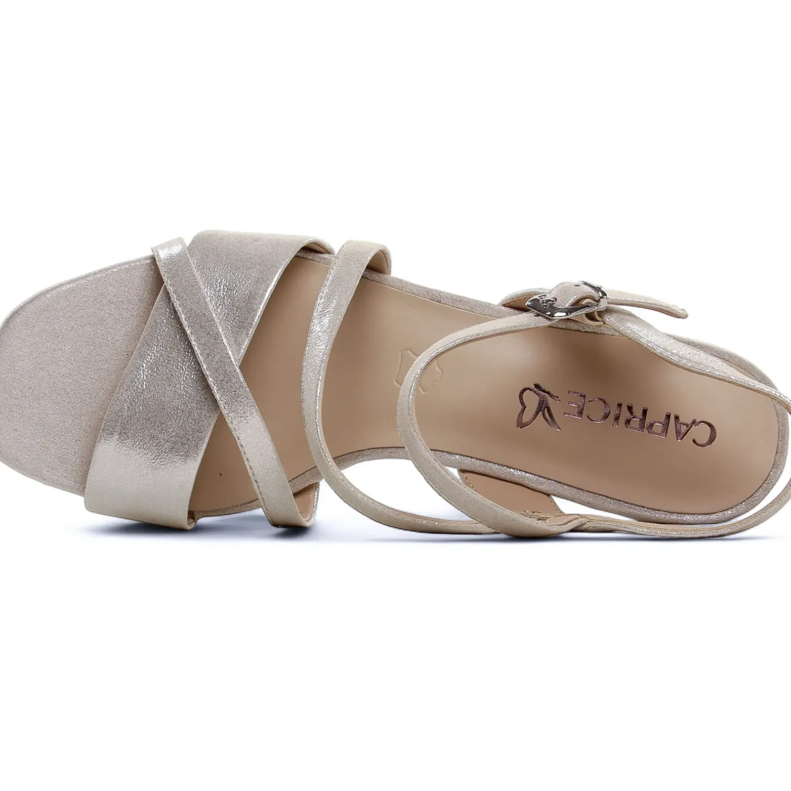 Nu-Pieds Talon Caprice 28300 Taupe Sue Met