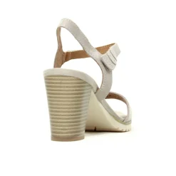Nu-Pieds Talon Marco Tozzi 28742 Dune Metallic