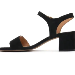 Nu-Pieds Talon Scarlatine Co44021Fb Noir Velour Noir