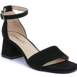Nu-Pieds Talons Hauts Caprice 28302 Black Suede