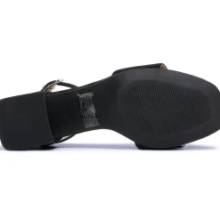 Nu-Pieds Talons Hauts Caprice 28302 Black Suede