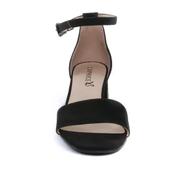 Nu-Pieds Talons Hauts Caprice 28302 Black Suede