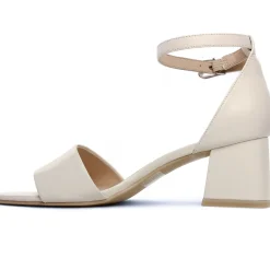 Nu-Pieds Talons Hauts Caprice 28302 Offwhite Nappa