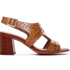 Nu-Pieds Talons Hauts Emilie Karston Lisa Cognac
