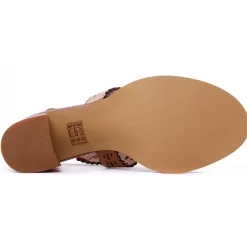 Nu-Pieds Talons Hauts Emilie Karston Lisa Cognac