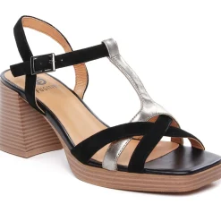 Nu-Pieds Talons Hauts Fugitive Jess Velour Noir