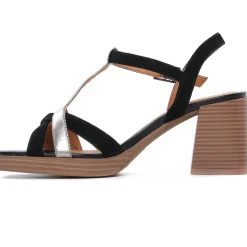 Nu-Pieds Talons Hauts Fugitive Jess Velour Noir