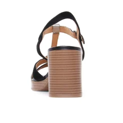 Nu-Pieds Talons Hauts Fugitive Jess Velour Noir
