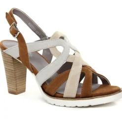 Nu-Pieds Talons Hauts Regarde Le Ciel Sylvie-63 Beige Marron
