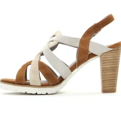 Nu-Pieds Talons Hauts Regarde Le Ciel Sylvie-63 Beige Marron
