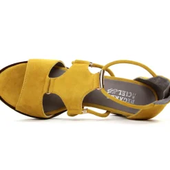 Nu-Pieds Talons Hauts Regarde Le Ciel Sylvie-47 Yellow
