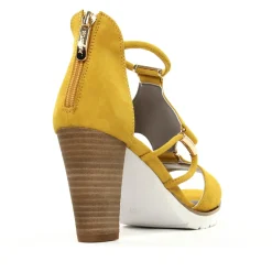 Nu-Pieds Talons Hauts Regarde Le Ciel Sylvie-47 Yellow