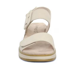 Sandales Compensées Caprice 28753 Snow Nubuc