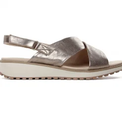 Sandales Compensées Caprice 28703 Taupe Metallic