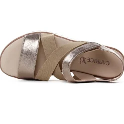 Sandales Compensées Caprice 28704 Taupe Metallic
