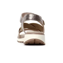 Sandales Compensées Caprice 28704 Taupe Metallic