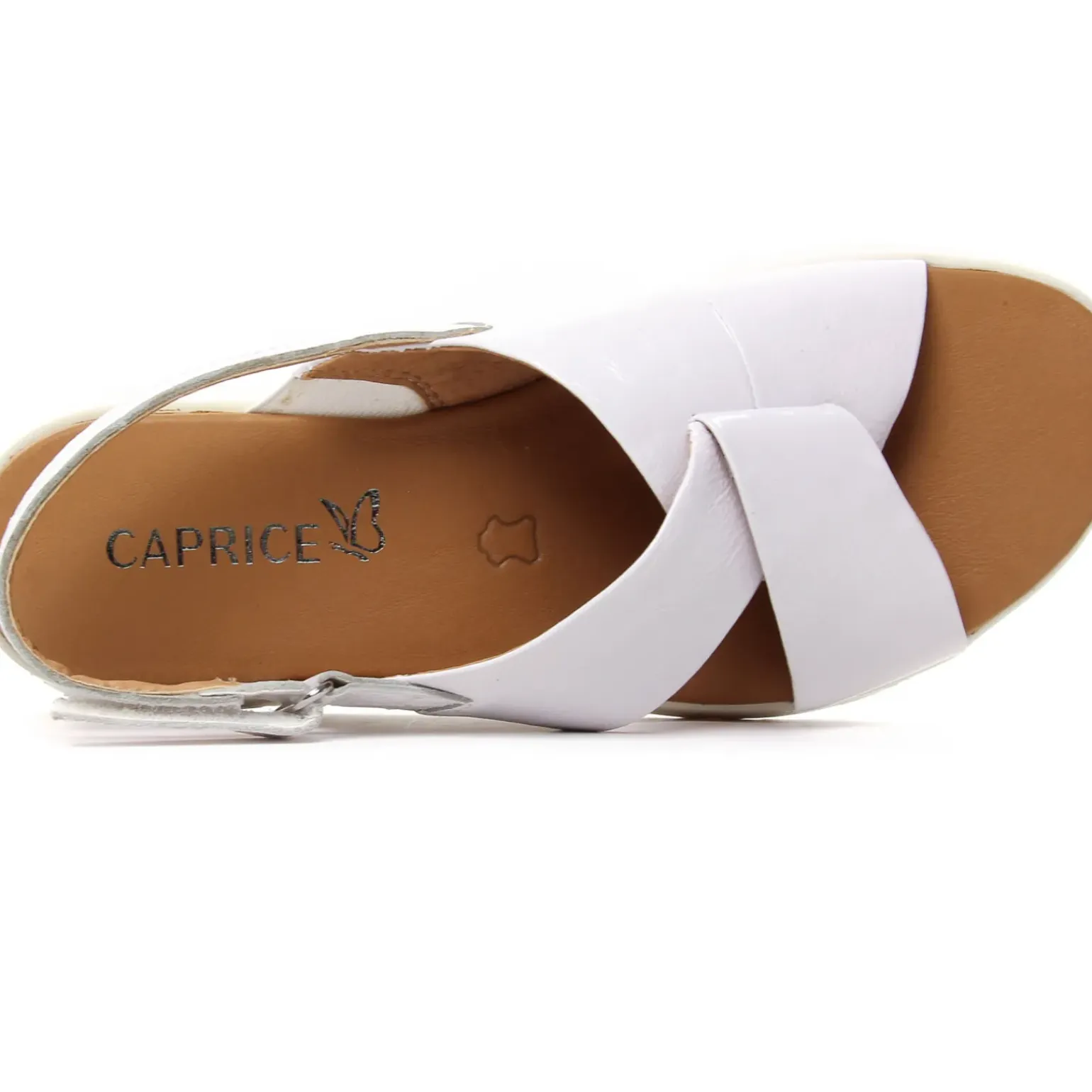 Sandales Compensées Caprice 28702 White Naplak