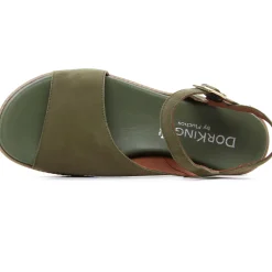 Sandales Compensées Dorking D8771 Kaki