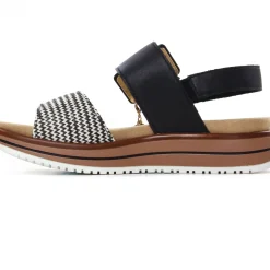 Sandales Compensées Remonte D1J53-02 Schwarz Creme