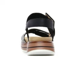 Sandales Compensées Remonte D1J53-02 Schwarz Creme