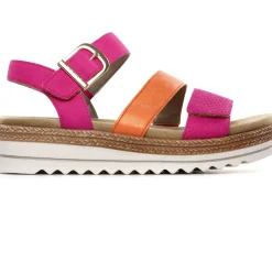 Sandales Compensées Remonte D0Q55-31 Magenta Rouge